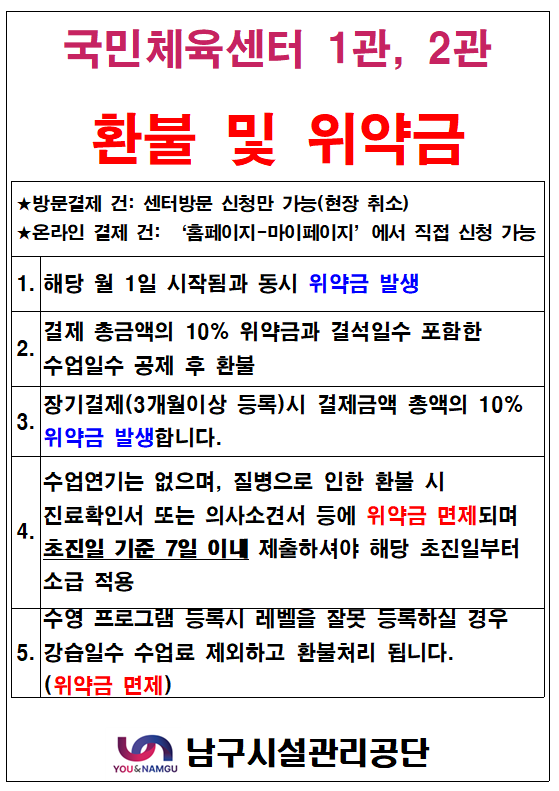 국민체육센터 1관 2관 환불 및 위약금.png